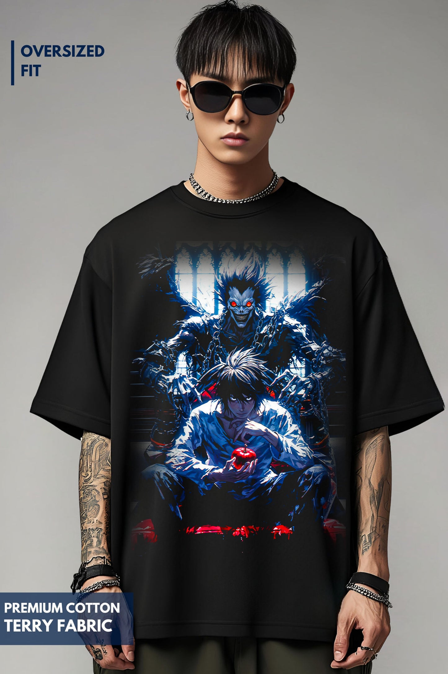 Death Note Kira Printed Styles Oversized T-SjirtShirt